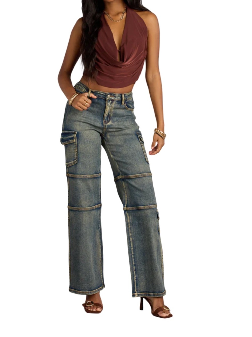 Windsor Off Duty Cargo Denim Jeans NWT Size M